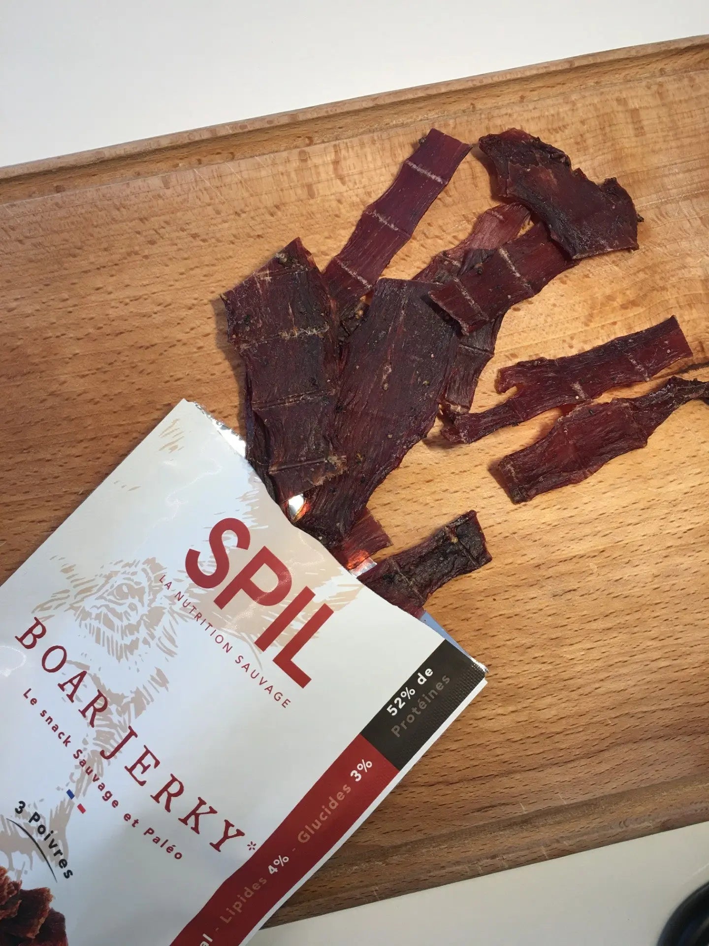JERKY DE SANGLIER 3 POIVRES - paquet de 50g SPIL